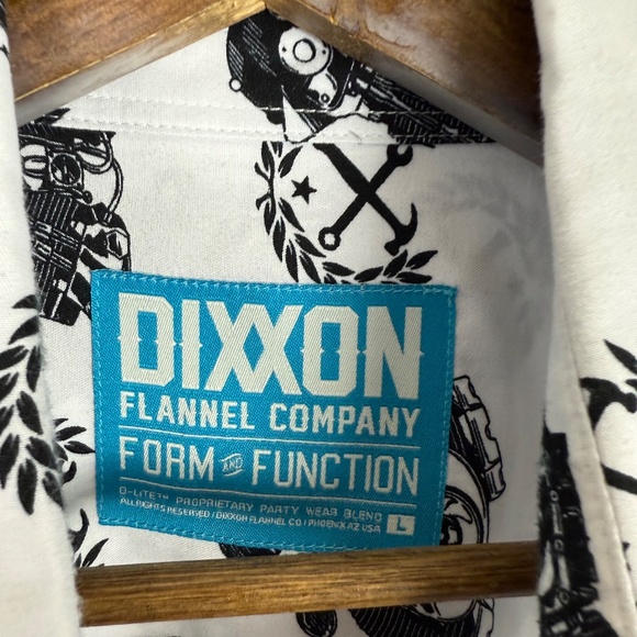Dixxon Flannel Co Form and Function Engine AOP D-Lite Button Up Shirt Mens LARGE - Picture 4 of 8